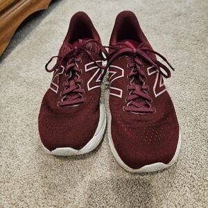 New Balance Red and Purple Athletic Shoes with Breathable Mesh Size 11